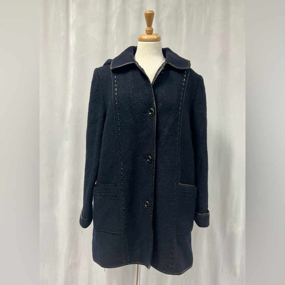 Vintage Niccolini Women's Navy Wool Coat Size 14